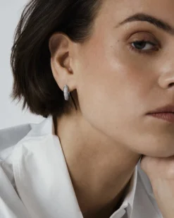 Mockberg Beaded Örhängen Medium Silver