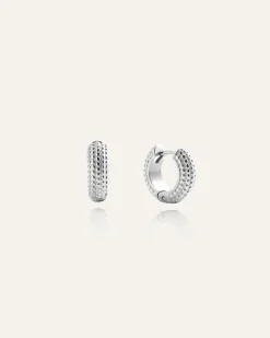 Mockberg Beaded Örhängen Small Silver