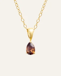 Mockberg Belle Halsband Guld – Coffee