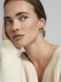 Mockberg Belle Hoops Örhängen Guld – Coffee