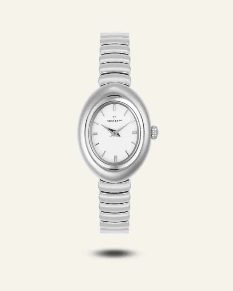 Mockberg Belle Oval Klocka Silver MB1419