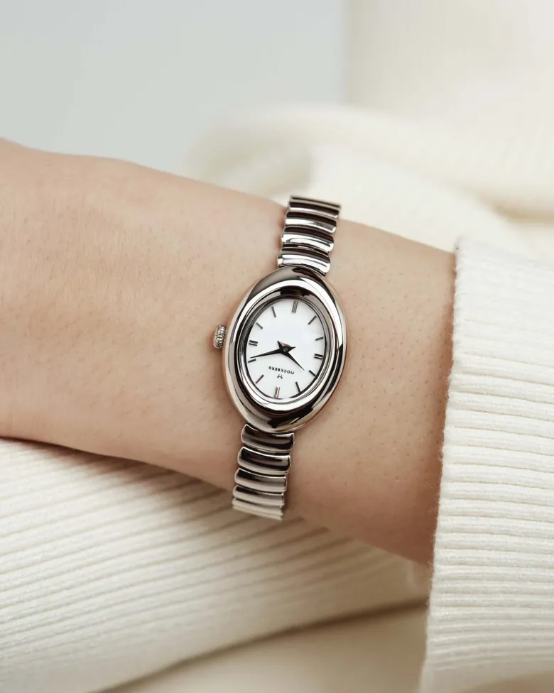 Mockberg Belle Oval Klocka Silver MB1419