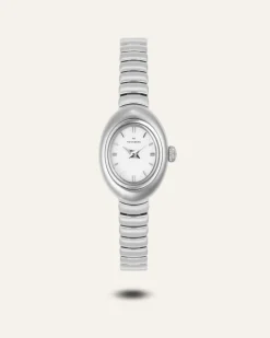 Mockberg Belle Oval Petite Klocka Silver MB1417