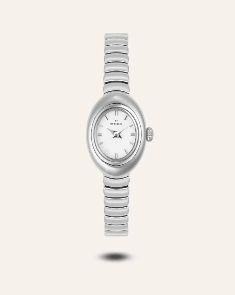Mockberg Belle Oval Petite Klocka Silver MB1417