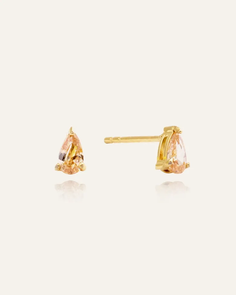 Mockberg Belle Studs Örhängen Small Guld – Champagne