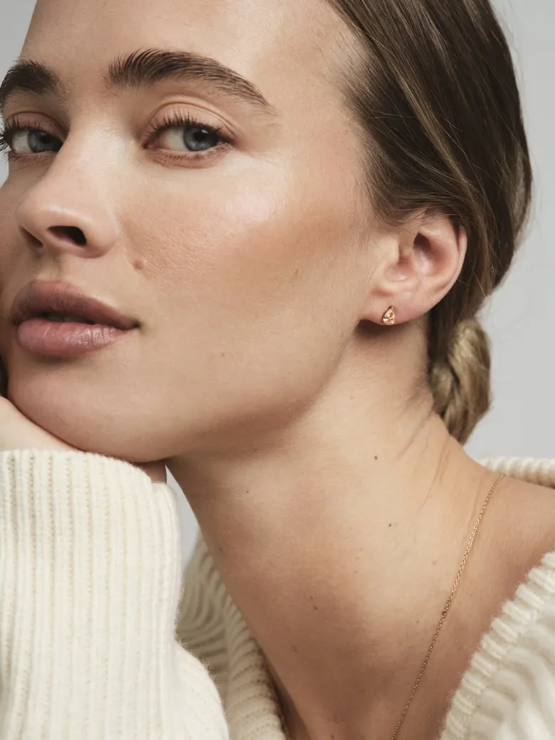 Mockberg Belle Studs Örhängen Small Guld – Champagne