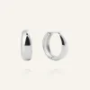 Mockberg Brave Medium Hoops Örhängen Silver