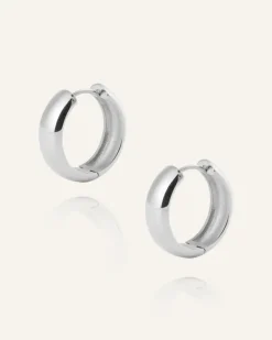 Mockberg Brave Medium Hoops Örhängen Silver