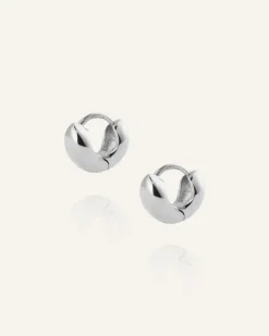 Mockberg Bulky Mini Huggies Örhängen Silver