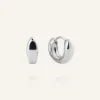 Mockberg Bulky Small Huggies Örhängen Silver