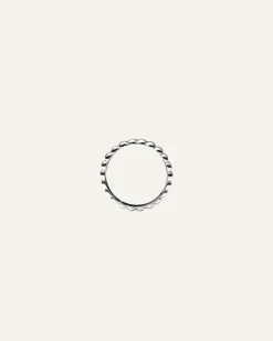 Mockberg Chic Ribbed Ring Silver