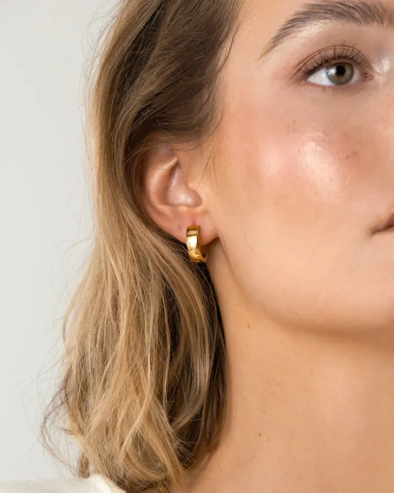 Mockberg Chunky Guld Medium Örhängen