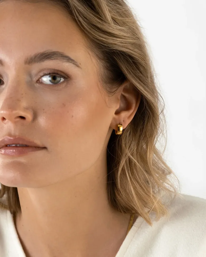 Mockberg Chunky Guld Small Örhängen