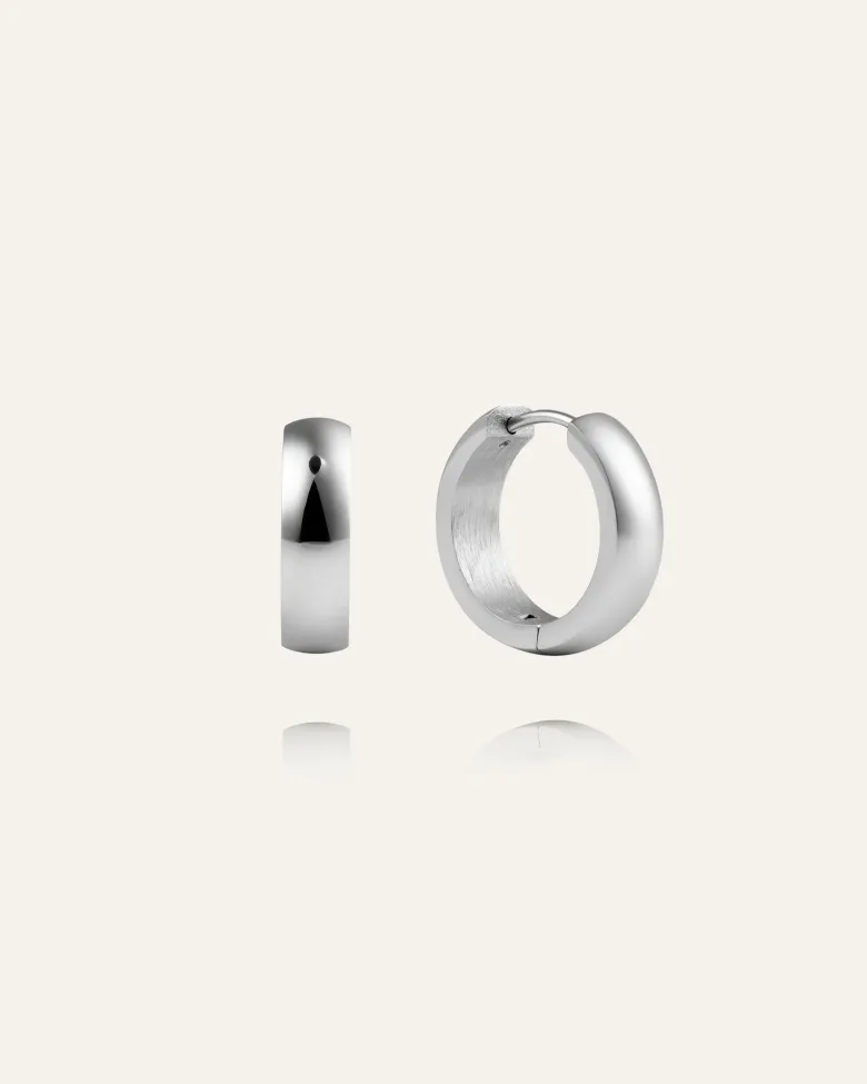 Mockberg Chunky Silver Large Örhänge