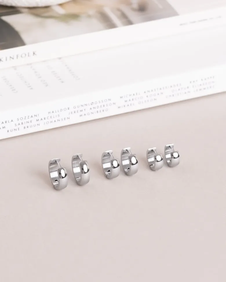Mockberg Chunky Silver Medium Örhängen