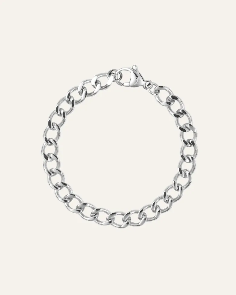 Mockberg Curb Chain Armband Silver