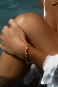 Mockberg Curb Chain Armband Guld