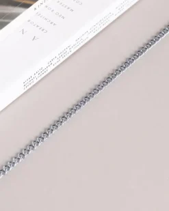 Mockberg Curb Kedje Halsband Silver