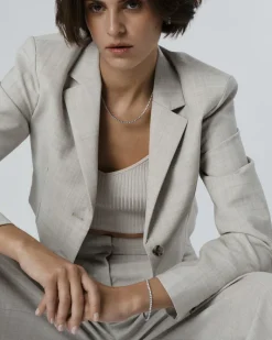 Mockberg Curb Kedje Halsband Silver