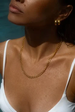 Mockberg Curb Kedje Halsband Guld