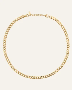 Mockberg Curb Kedje Halsband Guld