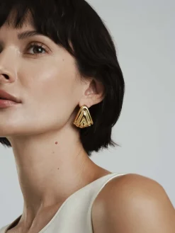 Mockberg Deco Drop Örhängen Guld