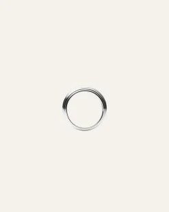 Mockberg Edge Ribbed Ring Silver