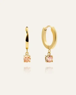 Mockberg Jolie Hoops Örhängen Guld – Champagne