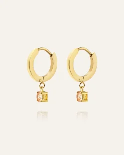Mockberg Jolie Hoops Örhängen Guld – Champagne