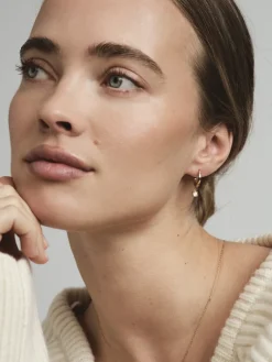 Mockberg Jolie Hoops Örhängen Guld – Champagne