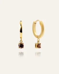 Mockberg Jolie Hoops Örhängen Guld – Coffee