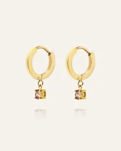Mockberg Jolie Hoops Örhängen Guld – Coffee