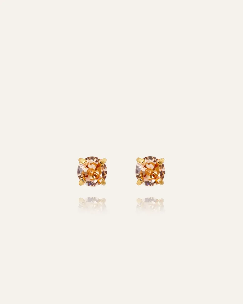 Mockberg Jolie Studs Örhängen Small Guld – Champagne