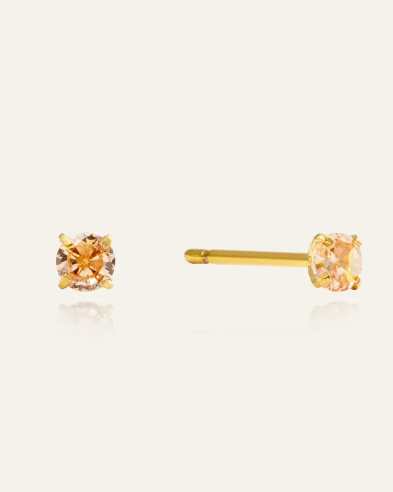 Mockberg Jolie Studs Örhängen Small Guld – Champagne
