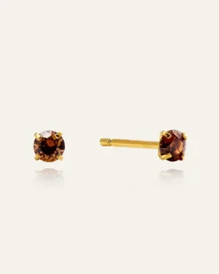 Mockberg Jolie Studs Örhängen Small Guld – Coffee
