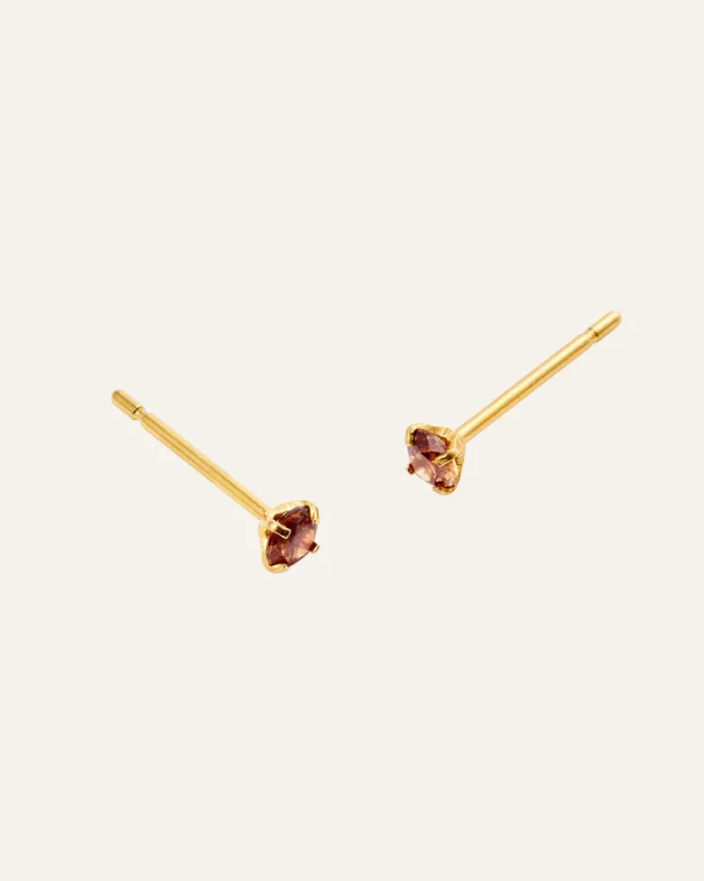 Mockberg Jolie Studs Örhängen Small Guld – Coffee
