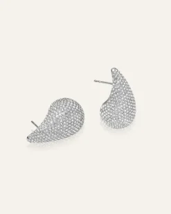 Mockberg Pavé Daring Large Silver Örhängen