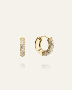 Mockberg Pavé Everyday Medium Guld Örhängen