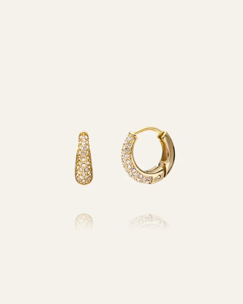 Mockberg Pavé Precious Small Guld Örhängen