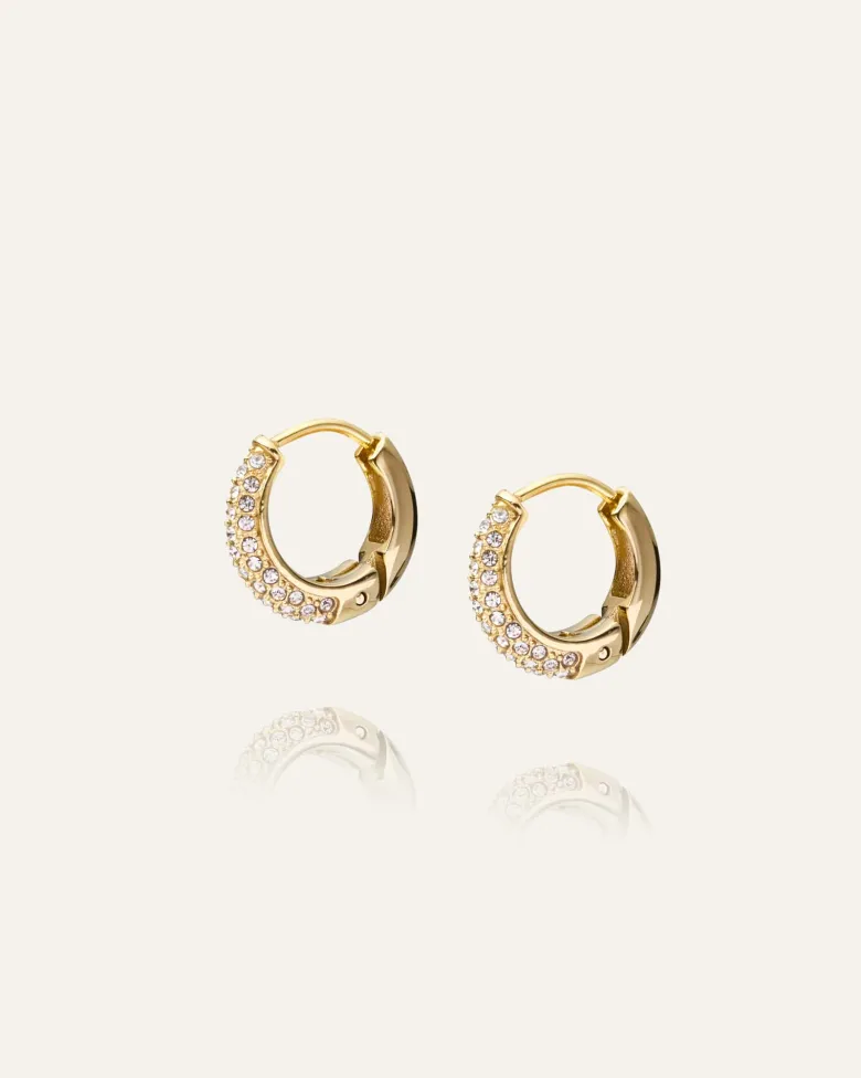 Mockberg Pavé Precious Small Guld Örhängen