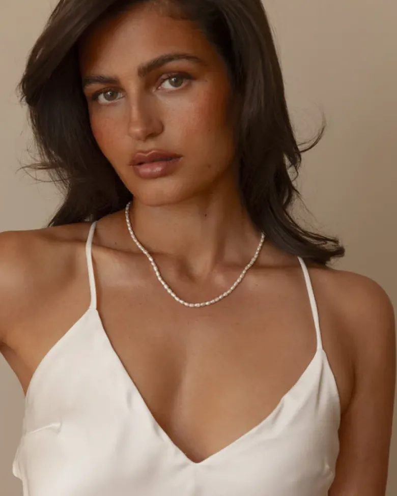 Mockberg Pearl Halsband Stål