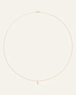Mockberg Petite Stone Bokstav Halsband Guld