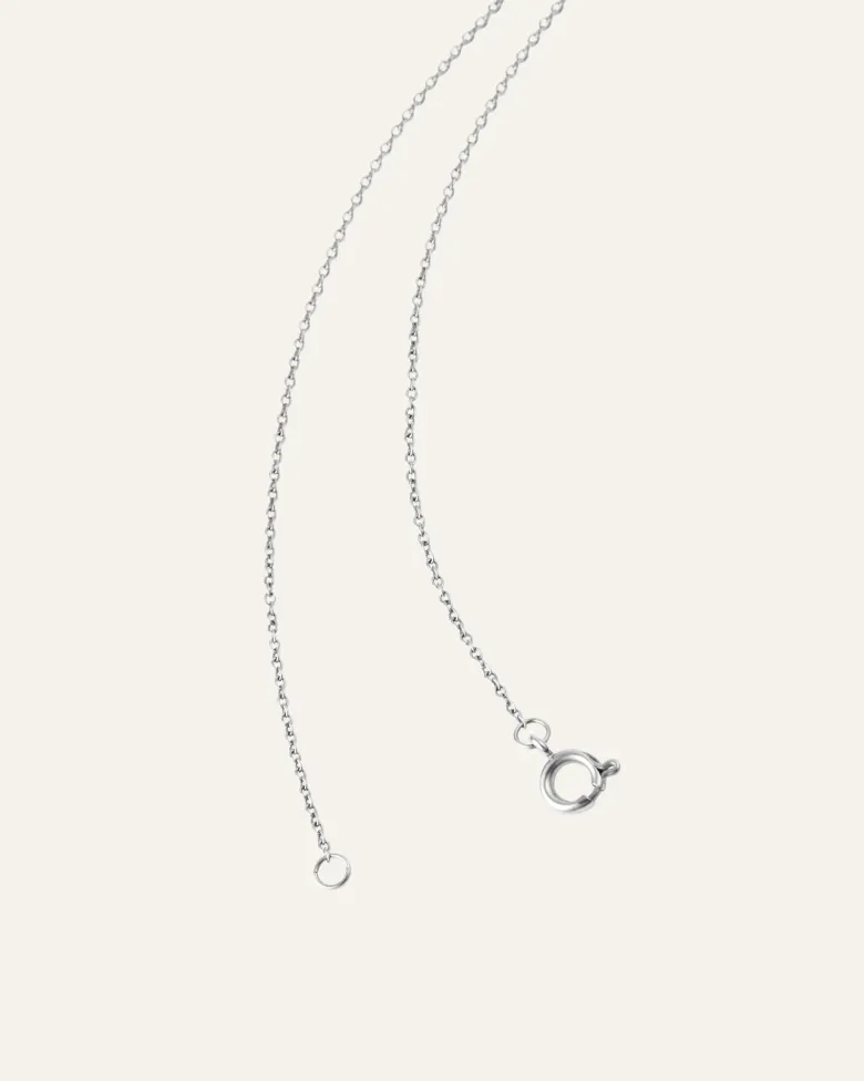 Mockberg Petite Stone Bokstav Halsband Silver