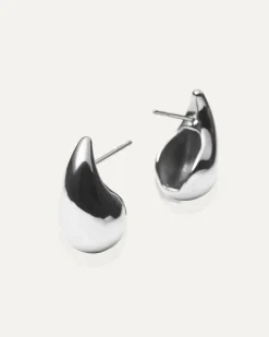 Mockberg Plain Daring Large Silver Örhängen