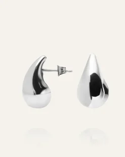 Mockberg Plain Daring Large Silver Örhängen