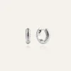 Mockberg Ribbed Örhängen Medium Silver