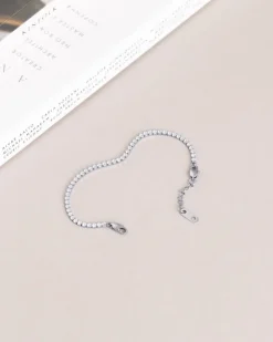 Mockberg Shiny Tennis Armband Silver