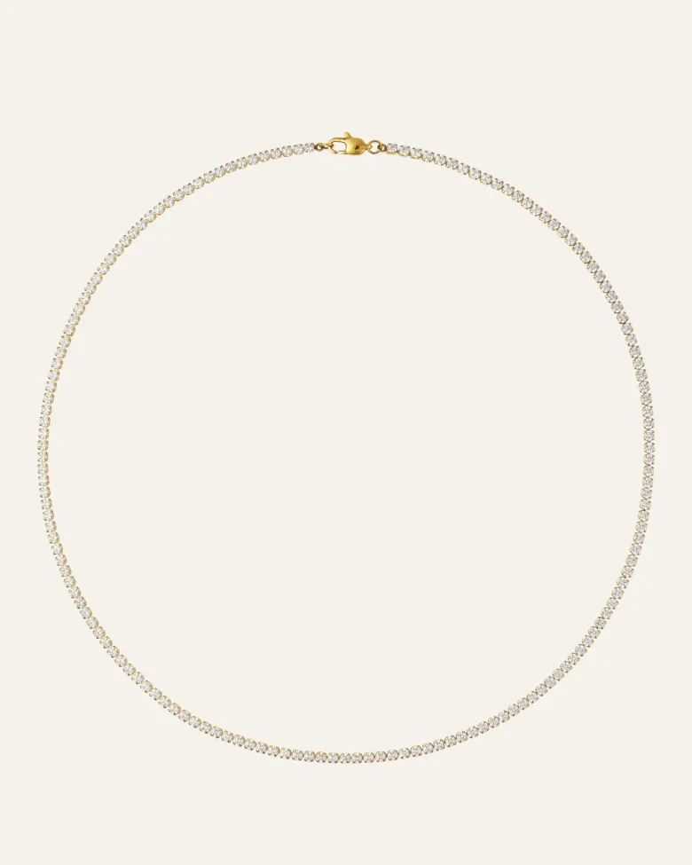 Mockberg Shiny Tennis Halsband Guld