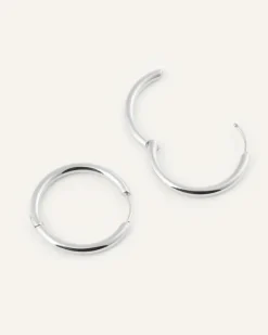 Mockberg Slim Large Hoops Örhängen Silver