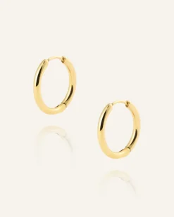 Mockberg Slim Medium Hoops Örhängen Guld